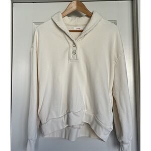 XIRENA Kass Sweatshirt Shawl Collar Welsley Fleece French Terry In Clouds Xsmall